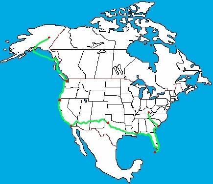 Route across North American Continent